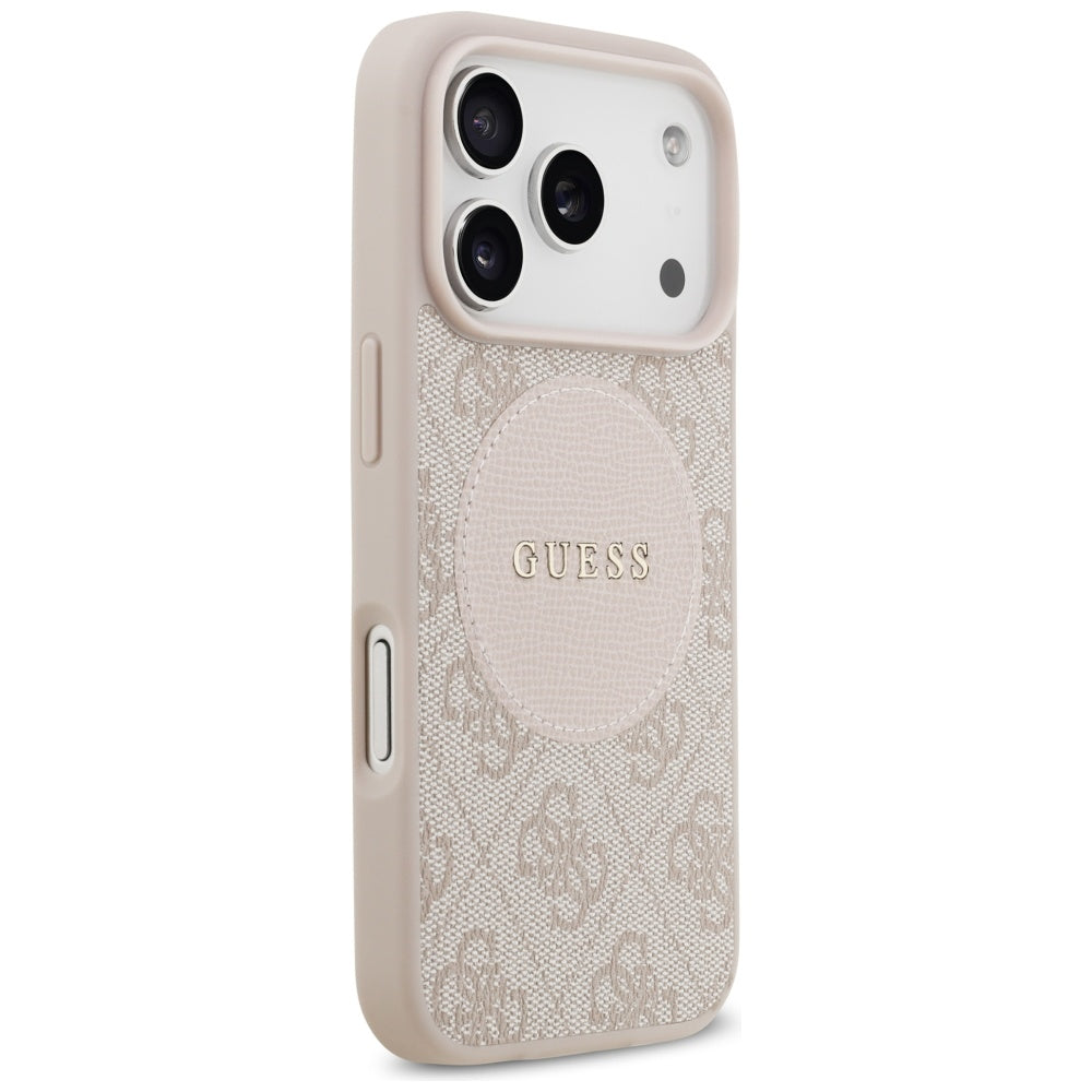 Guess 4G Circle Classic Logo MagSafe Case for iPhone 17 Pro - Pink