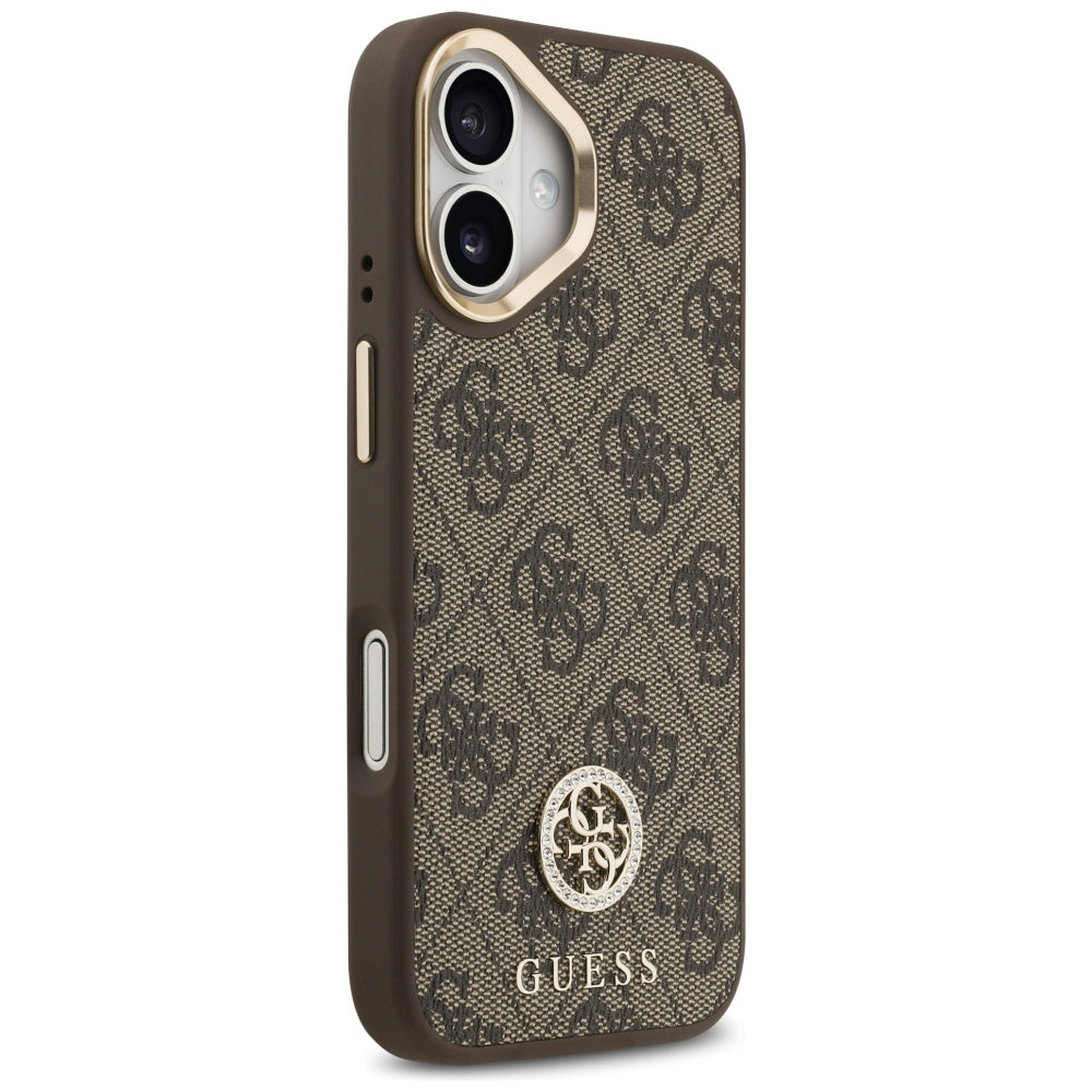 Guess 4G Strass Logo MagSafe-hylster til iPhone 17 - brun