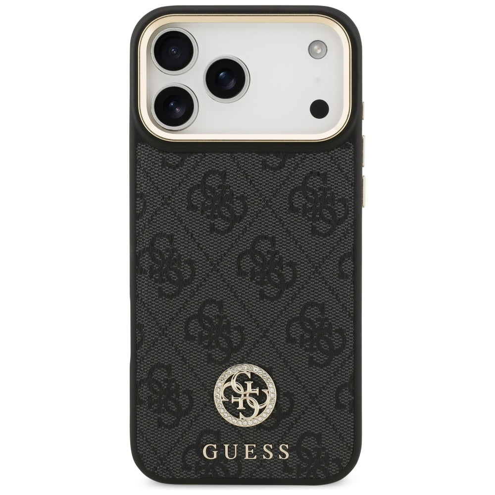 Guess 4G Strass Logo MagSafe Case til iPhone 17 Pro Max - sort