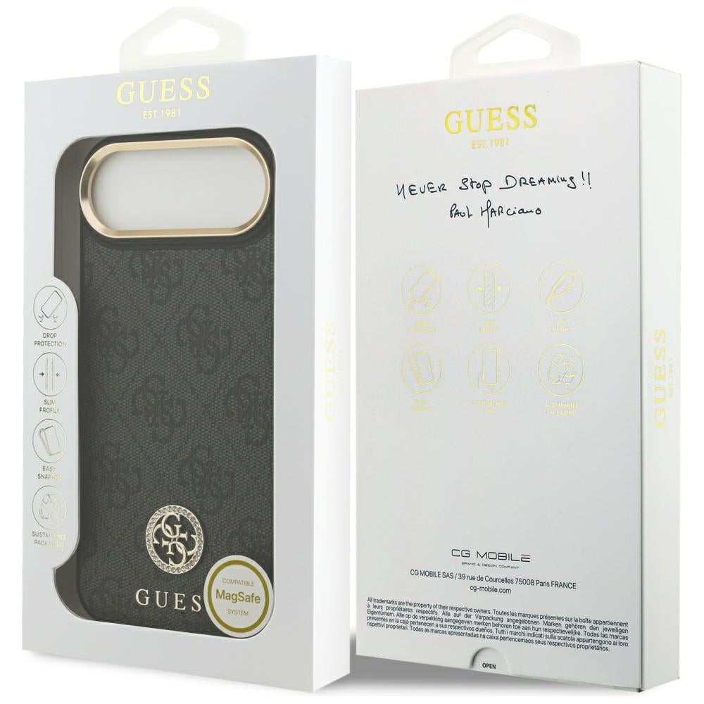 Guess 4G Strass Logo MagSafe fodtøj til iPhone Air - sort