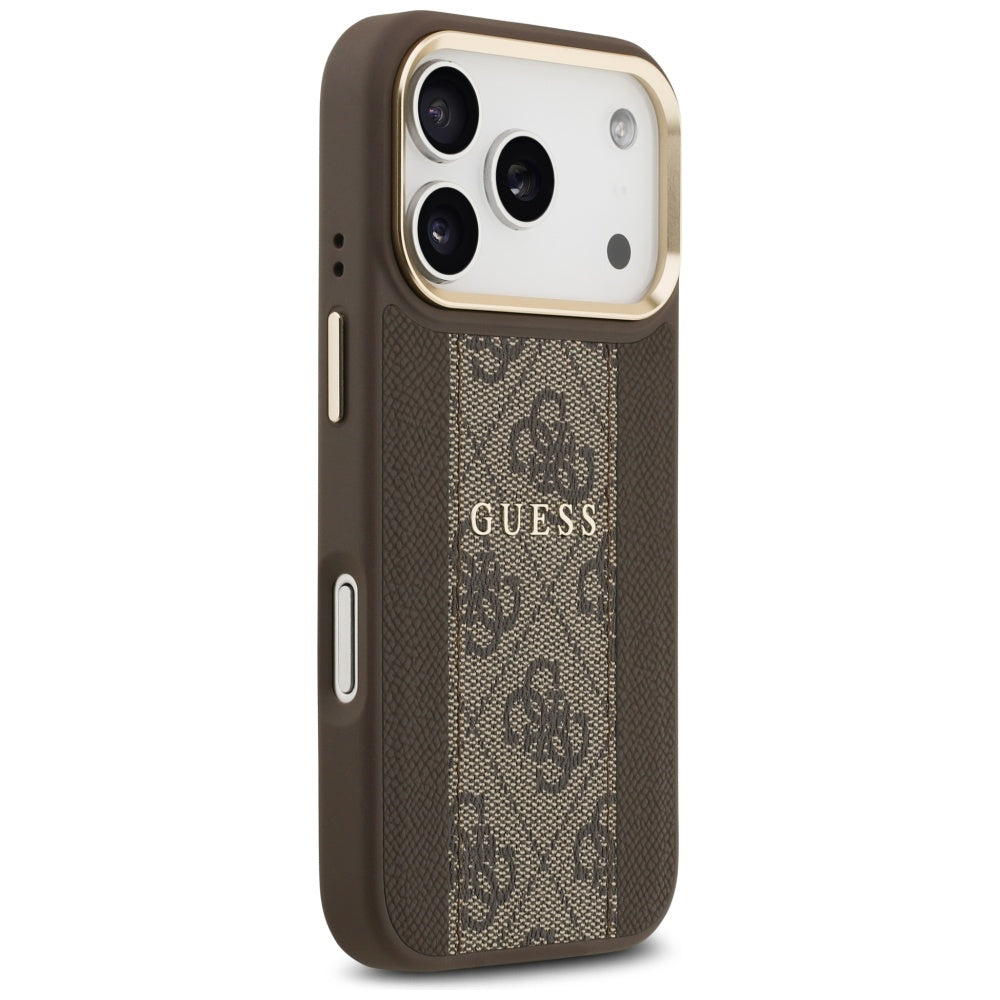 Guess 4G Stripe MagSafe case for iPhone 17 Pro - brown