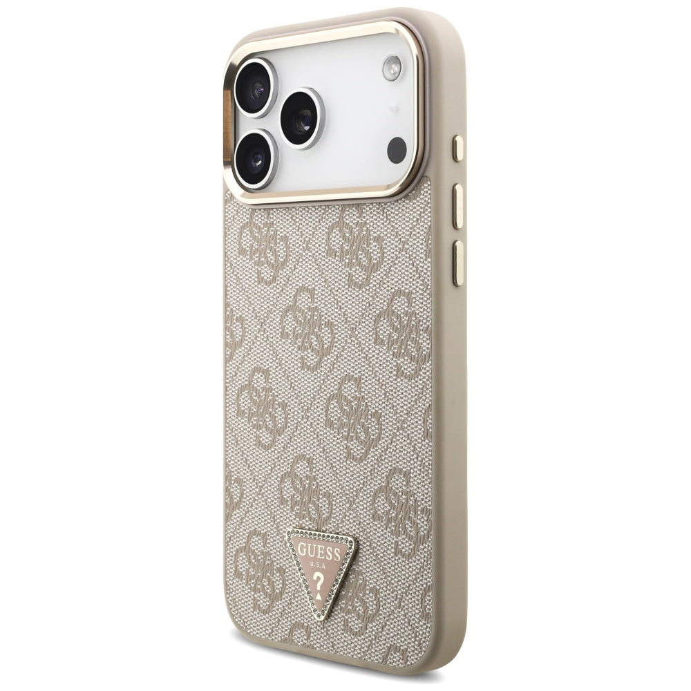 Guess 4G Triangle Logo MagSafe Case for iPhone 17 Pro Max - Rose Gold