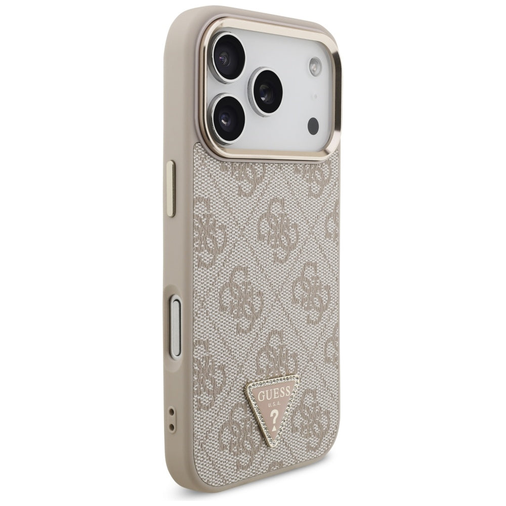 Guess 4G Triangle Logo MagSafe Case for iPhone 17 Pro - Rose Gold