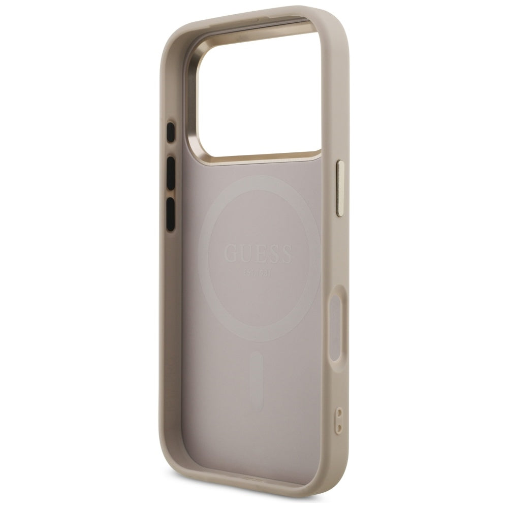 Guess 4G Triangle Logo MagSafe Case for iPhone 17 Pro - Rose Gold
