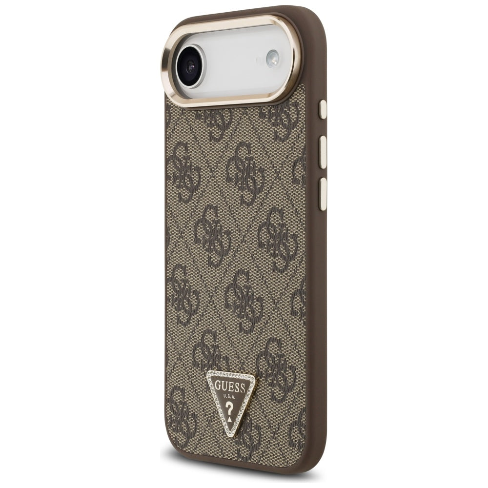 Guess 4G Triangle Logo MagSafe Case til iPhone Air Brunt - Guld