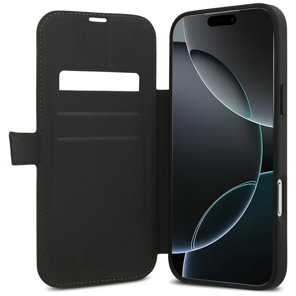 Guess Book 4G Metal Logo Case for iPhone 17 Pro Max - Brown