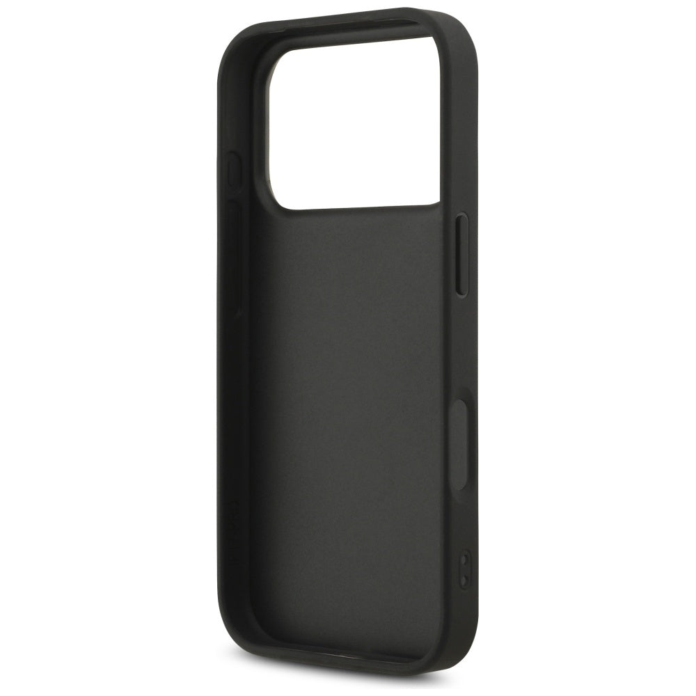 Guess Fixed Glitter Big 4G case til iPhone 17 Pro - sort