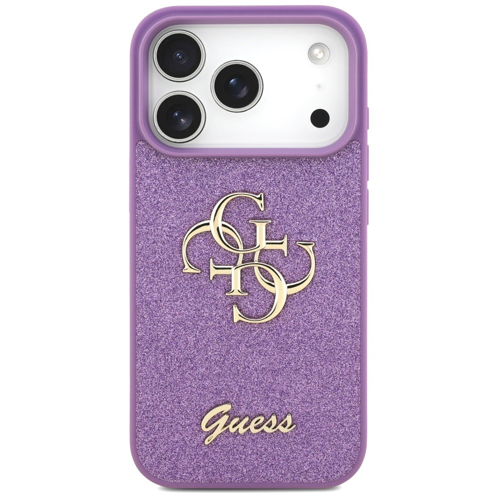 Guess Fixed Glitter Big 4G case for iPhone 17 Pro - purple