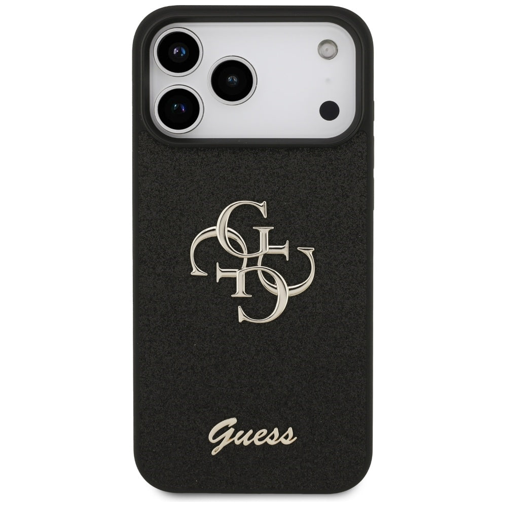 Guess Fixed Glitter Big 4G case for iPhone 17 Pro Max - black