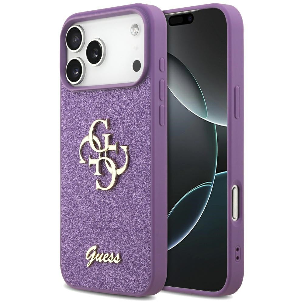 Guess Fixed Glitter Big 4G case til iPhone 17 Pro Max - lilla
