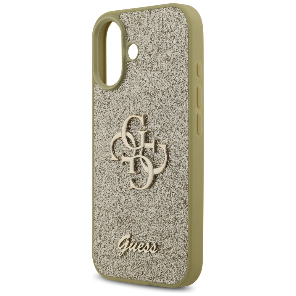 Guess Fixed Glitter Big 4G case for iPhone 17 - gold