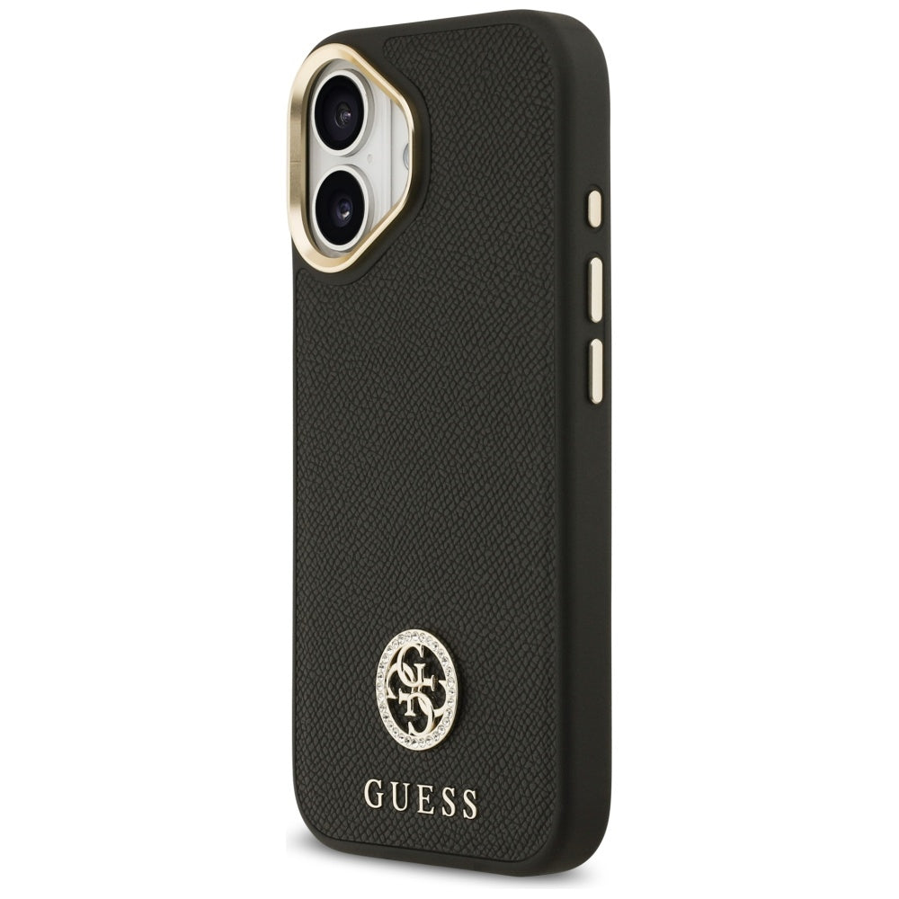 Guess Grained Strass Logo MagSafe case for iPhone 17 - black