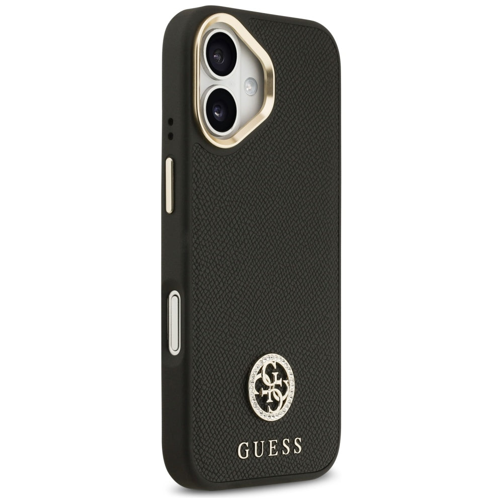 Guess Grained Strass Logo MagSafe case for iPhone 17 - black