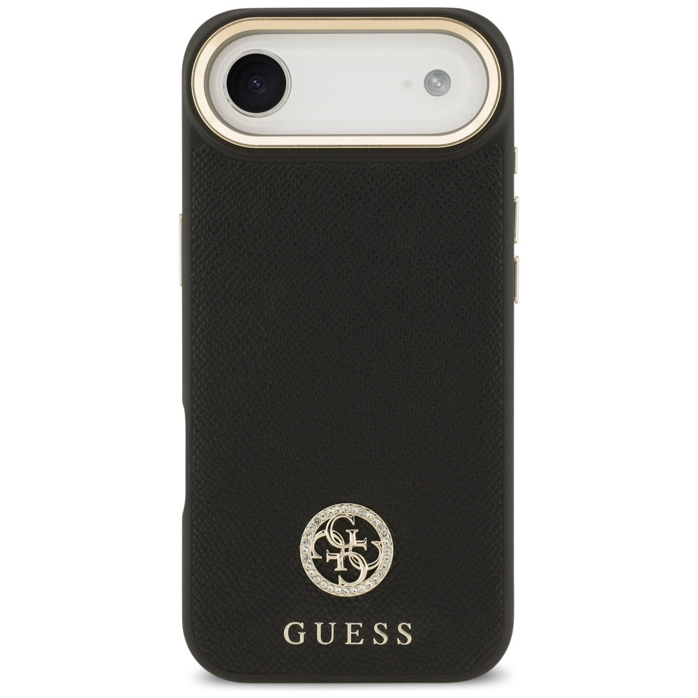 Guess Grained Strass Logo MagSafe-kasse til iPhone Air - sort