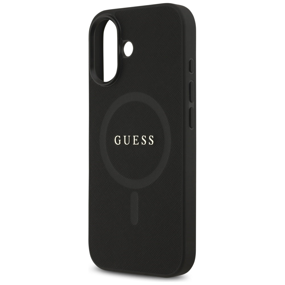 Guess Saffiano Classic Logo MagSafe-hylster til iPhone 17 - sort