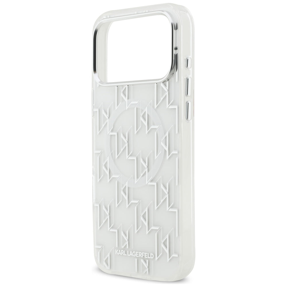 Karl Lagerfeld IML KL Monogram MagSafe Case for iPhone 17 Pro Max - White