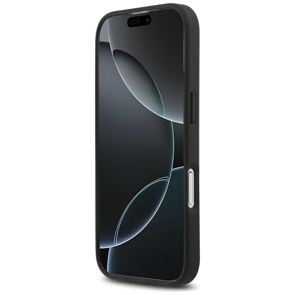 Mercedes Leather Large Laurel Leave MagSafe Case for iPhone 17 - Black