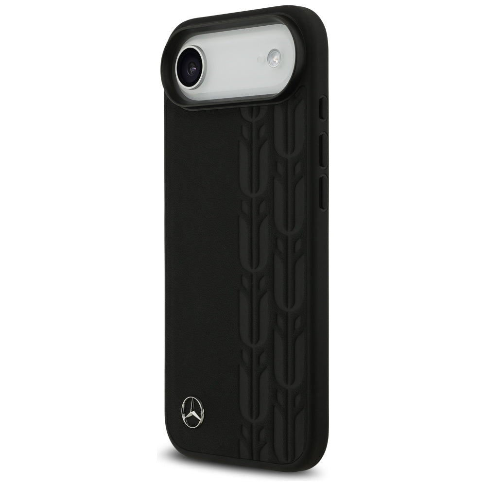 Mercedes Leather Laurel Leaves MagSafe Case for iPhone Air - Black