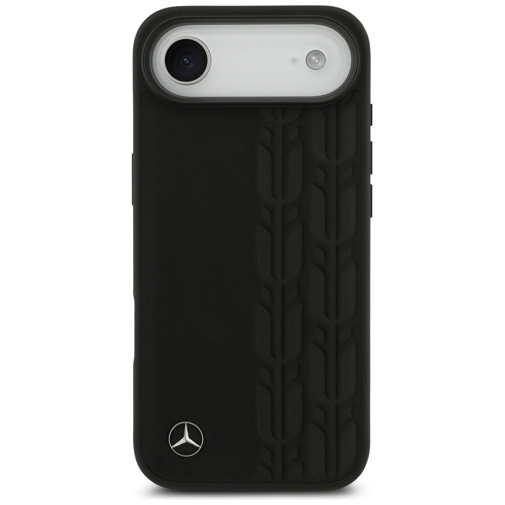 Mercedes Leather Laurel Leaves MagSafe Case for iPhone Air - Black