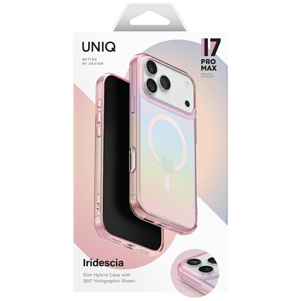Uniq Iridescia Case til iPhone 17 Pro Max Magclick opladning - flerfarvet