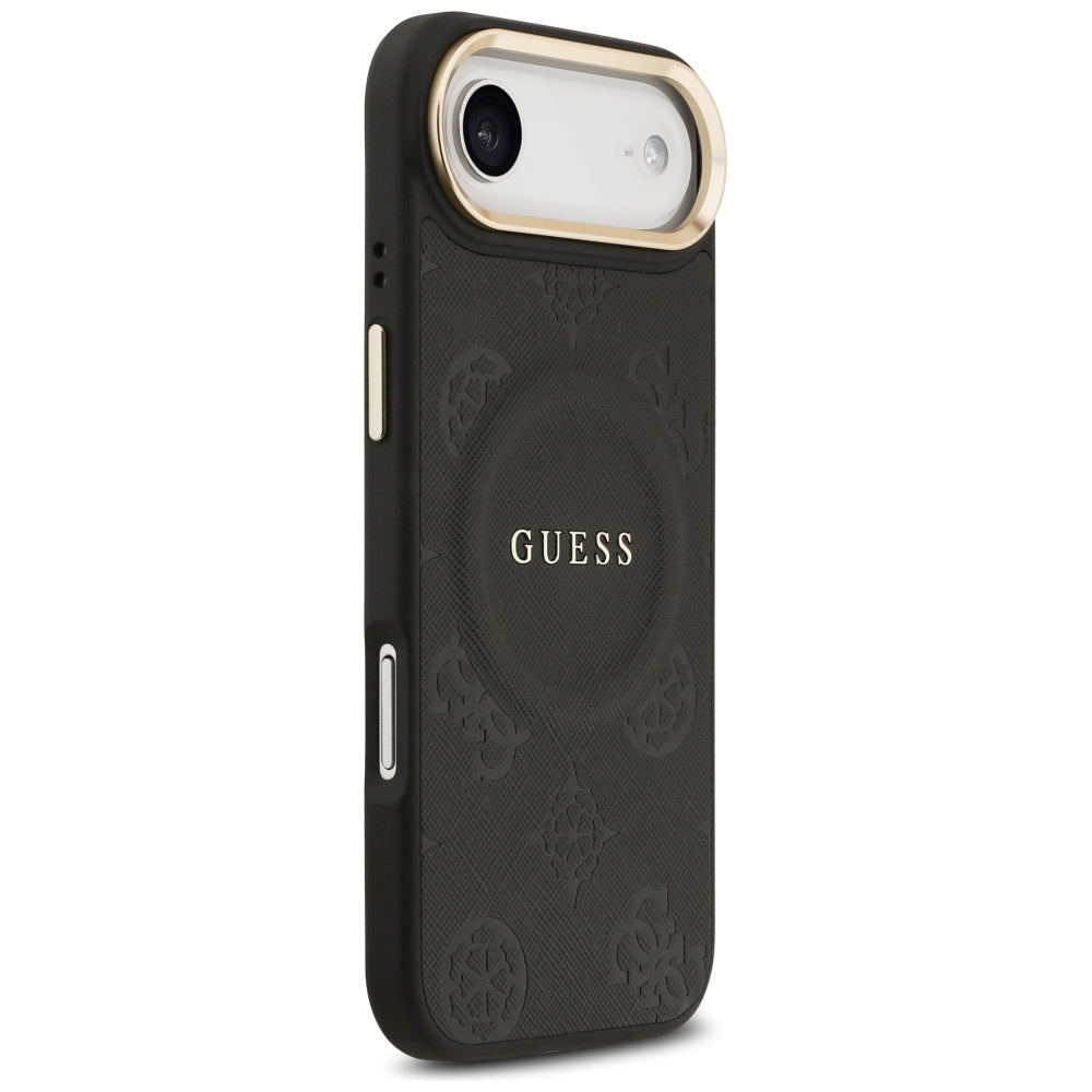 Guess Peony Hot Stamp MagSafe Case for iPhone Air - Black