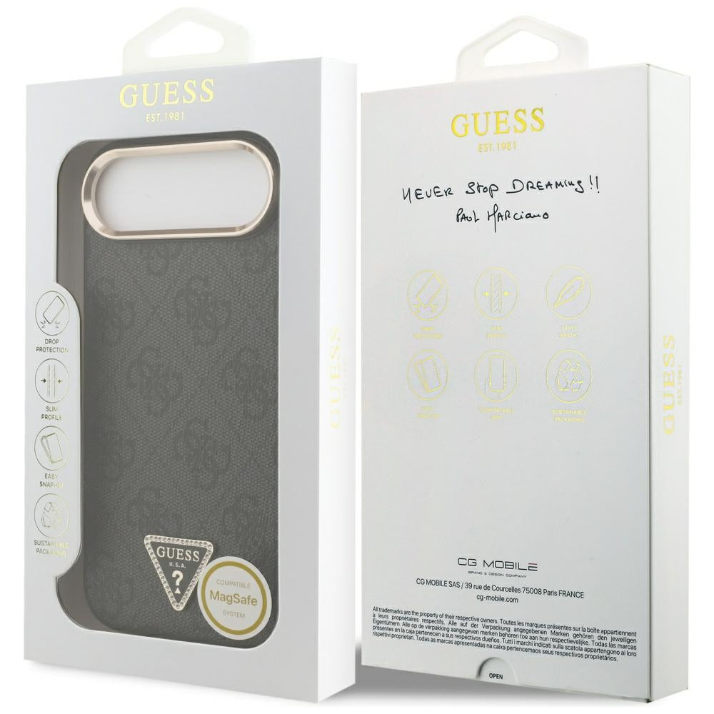 Guess 4G Triangle Logo MagSafe-hylster til iPhone Air - sort og guld