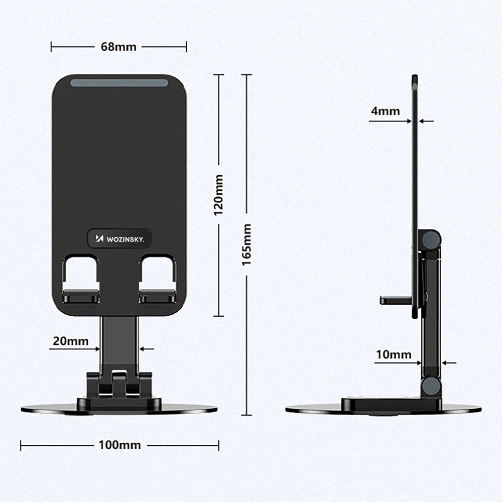 Wozinsky WPT-K393 stabil stand til telefon og tablet - sort