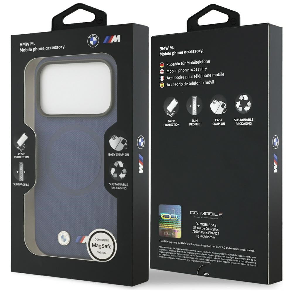 BMW M FW Metal Logo MagSafe Case til iPhone 17 Pro - Navy Blue