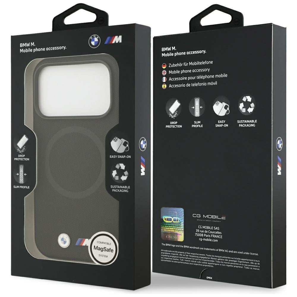 BMW M FW Metal Logo MagSafe Case til iPhone 17 Pro Max - sort