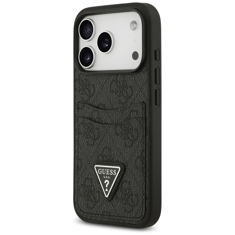 Guess 4G nauble Card Triangle case til iPhone 17 Pro - sort