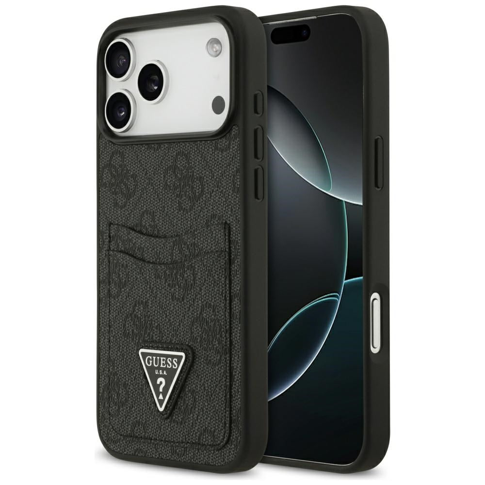 Guess 4G nauble Card Triangle case til iPhone 17 Pro Max - sort