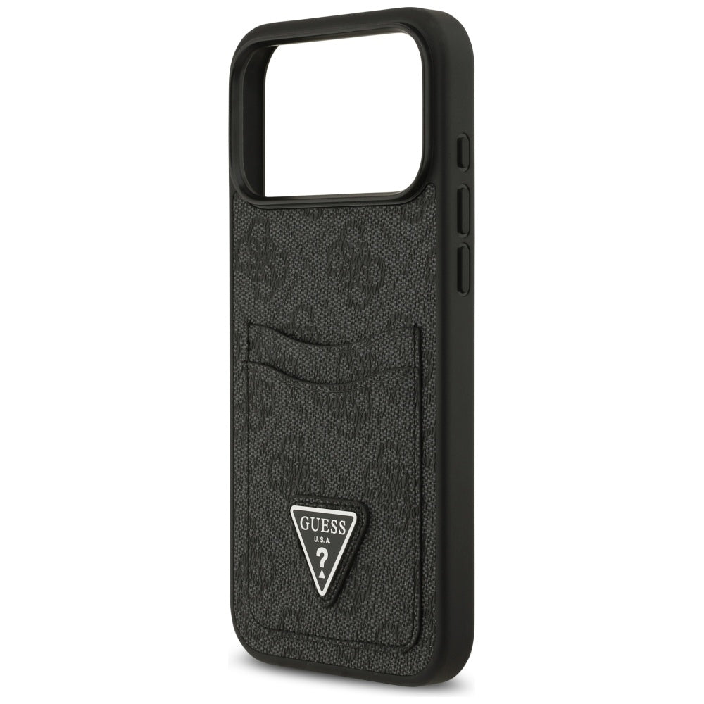 Guess 4G nauble Card Triangle case til iPhone 17 Pro Max - sort