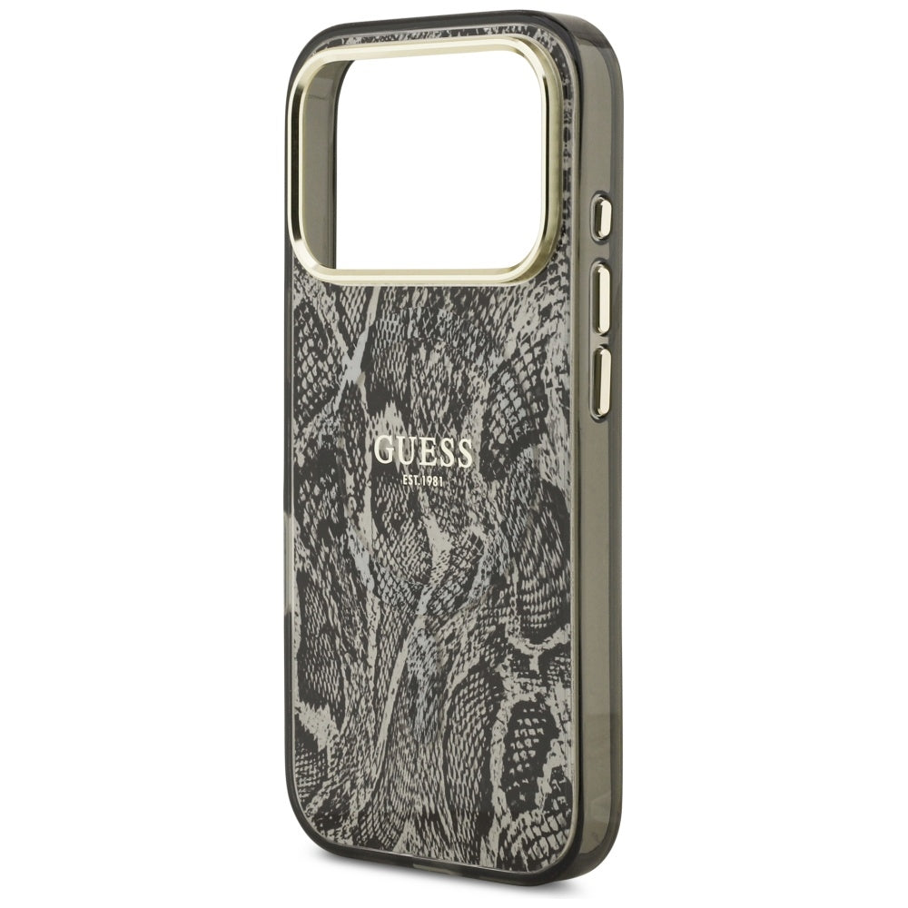 Guess Python Pattern MagSafe Case til iPhone 17 Pro - sort