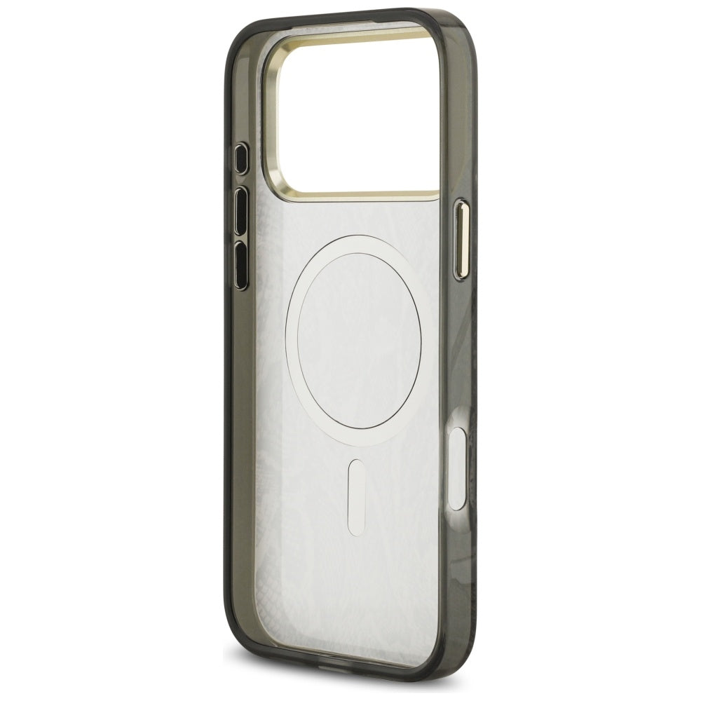 Guess Python Pattern MagSafe Case for iPhone 17 Pro Max - Black