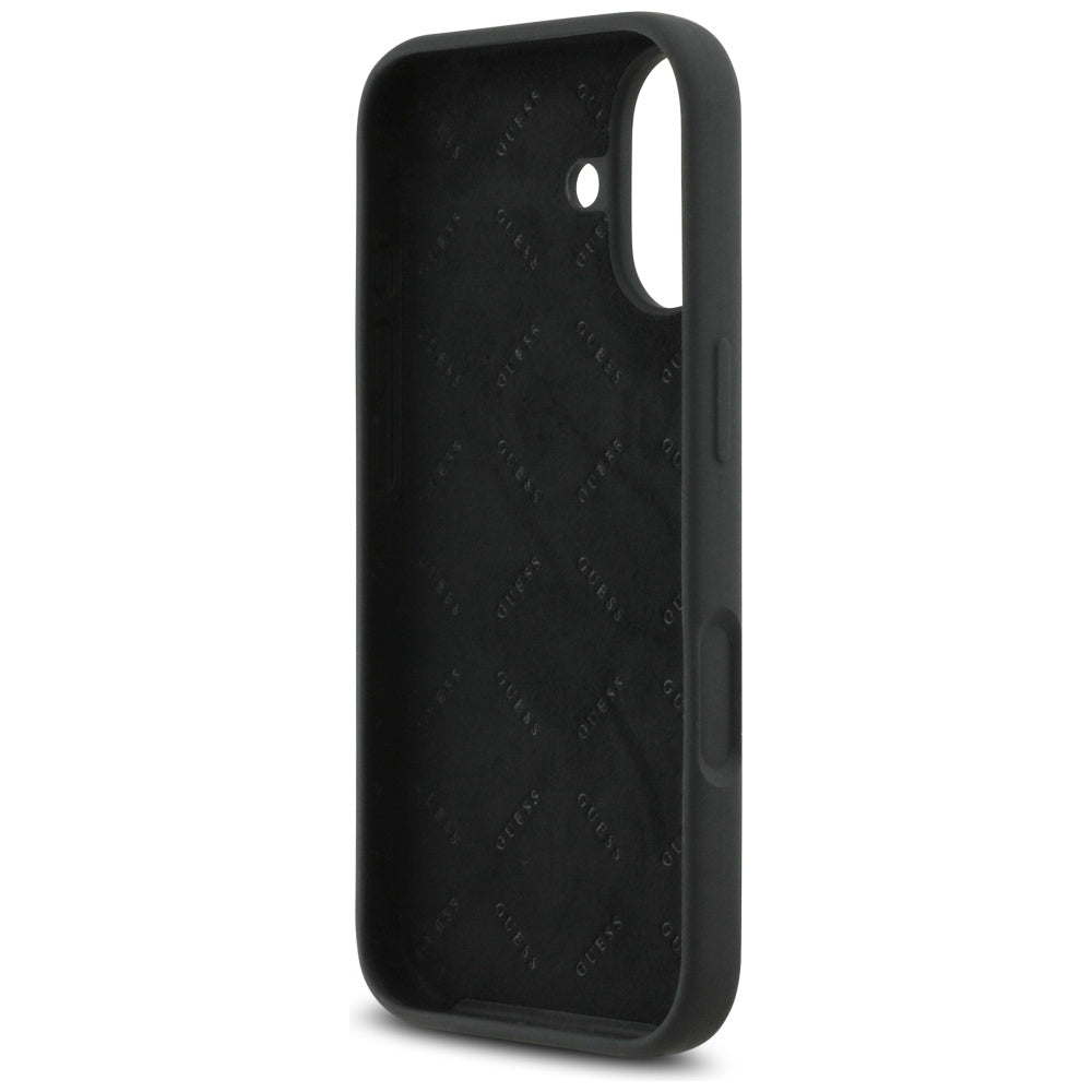 Guess Silicone Big 4G Script Case til iPhone 17 - sort
