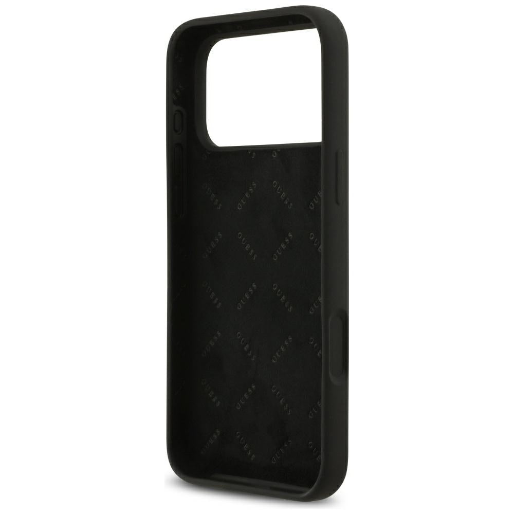 Guess Silicone Big 4G Script Case for iPhone 17 Pro Max - Black