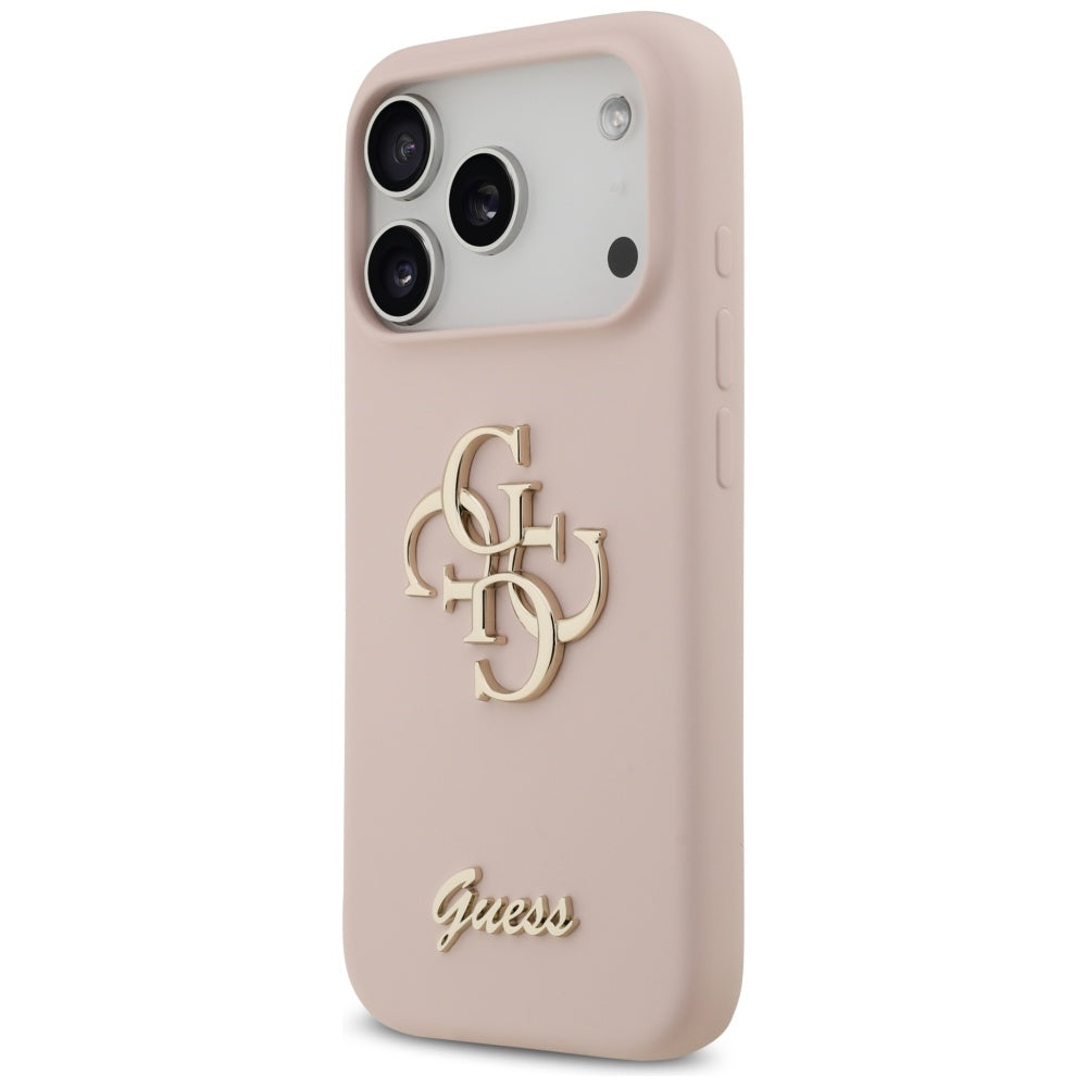 Guess Silicone Big 4G Script Case for iPhone 17 Pro - Pink