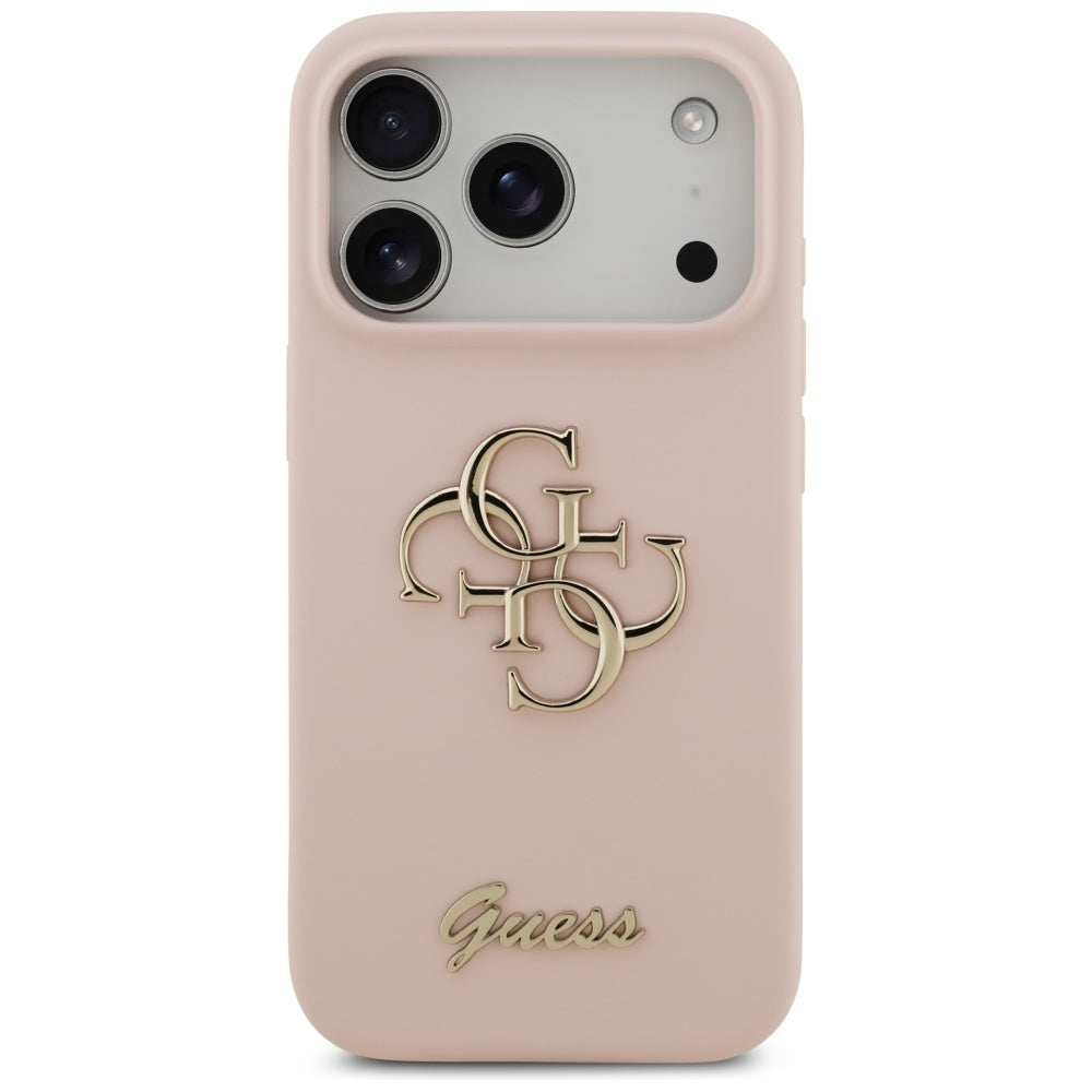 Guess Silicone Big 4G Script Case for iPhone 17 Pro - Pink