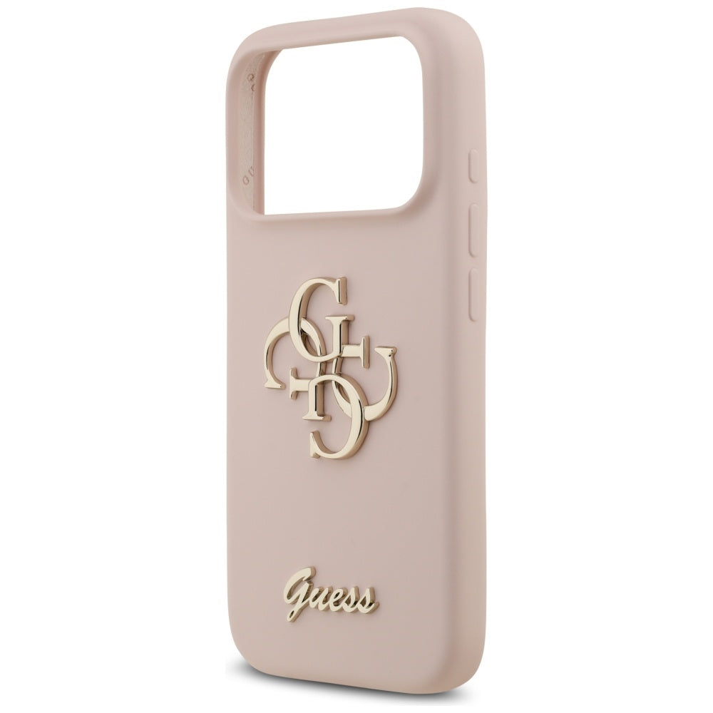 Guess Silicone Big 4G Script Case for iPhone 17 Pro - Pink