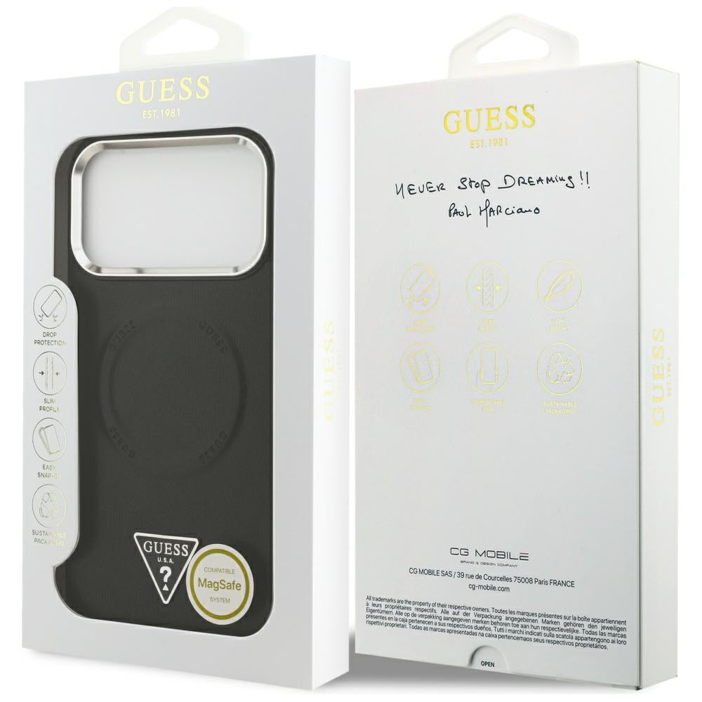 Guess Triangle Logo MagSafe case for iPhone 17 Pro - black