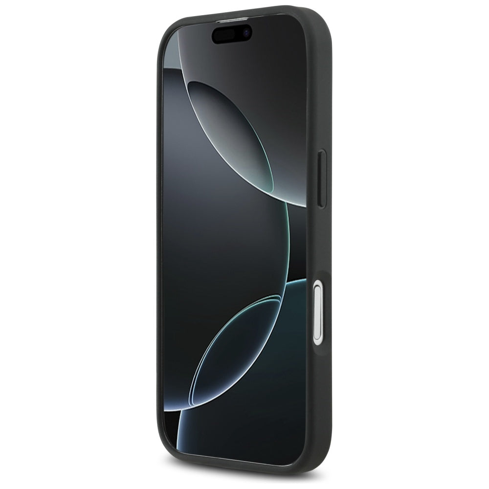 Mercedes Leather Star Pattern Stripes MagSafe case for iPhone 17 - black