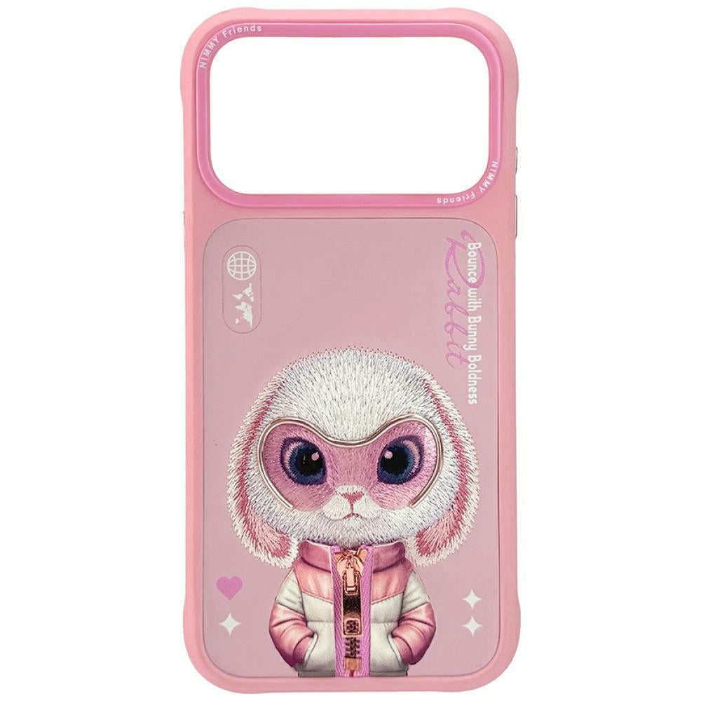 Nimmy Cool&Cute 2.0 Rabbit-hylster til iPhone 17 Pro Max - pink