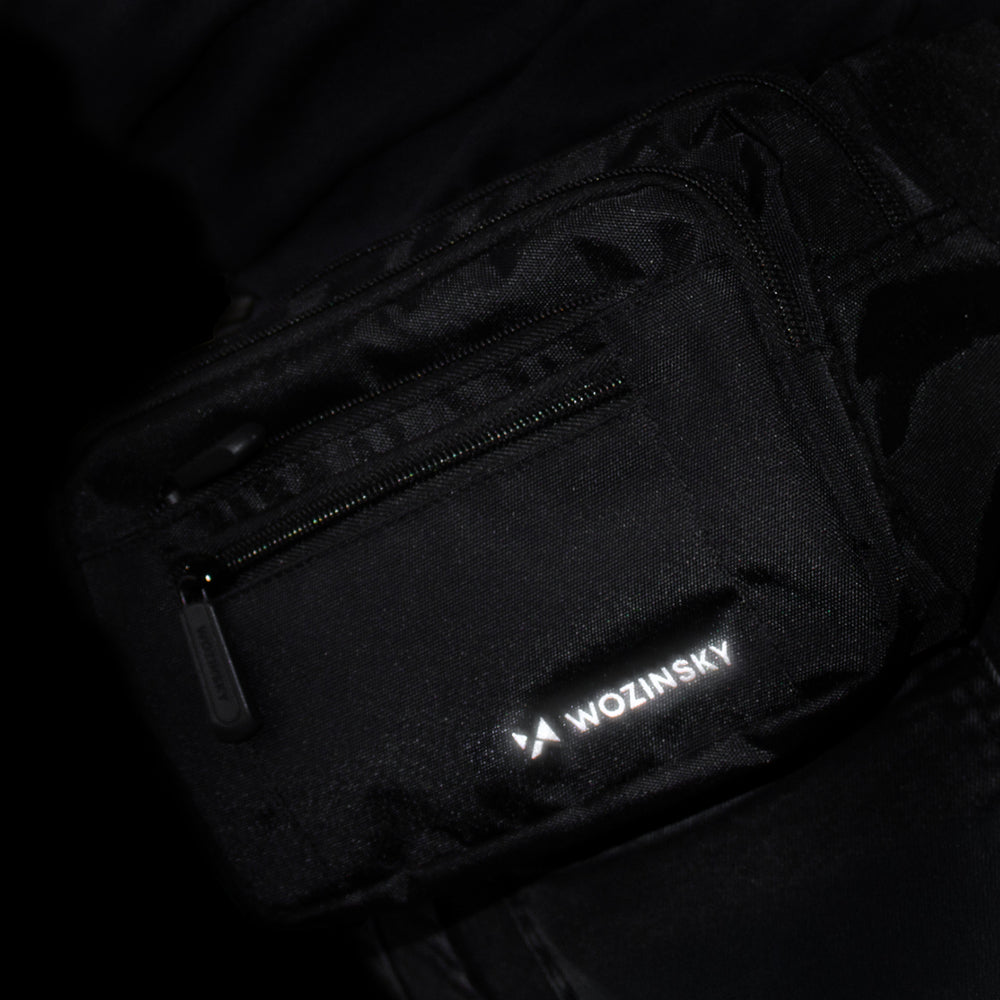 Wozinsky WSB-W1 unisex skuldertaske med justerbar rem, vandtæt - sort