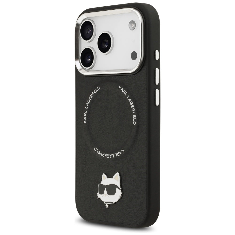 Karl Lagerfeld Choupette Pin MagSafe Case til iPhone 17 Pro - sort