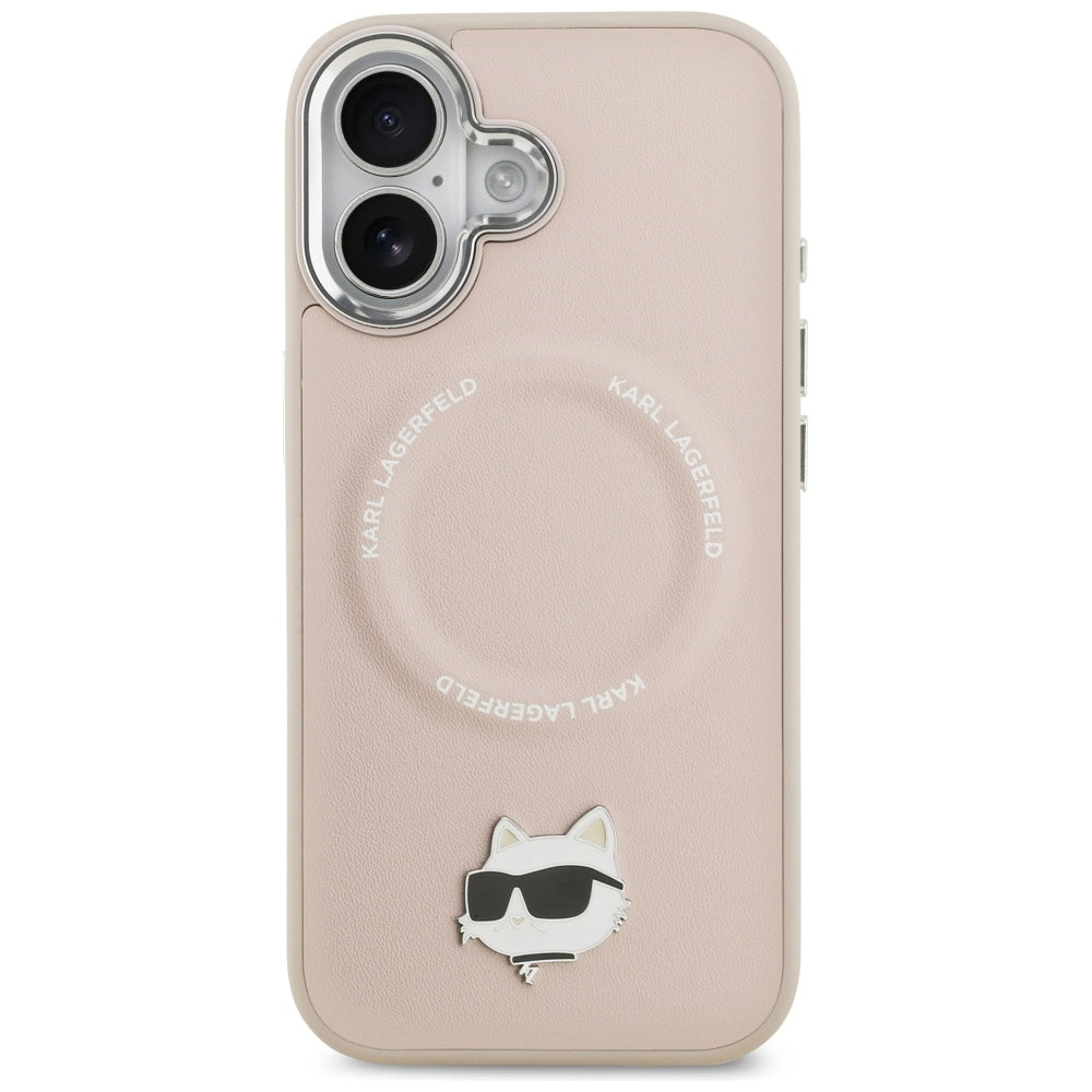 Karl Lagerfeld Choupette Pin MagSafe Case til iPhone 17 - Pink