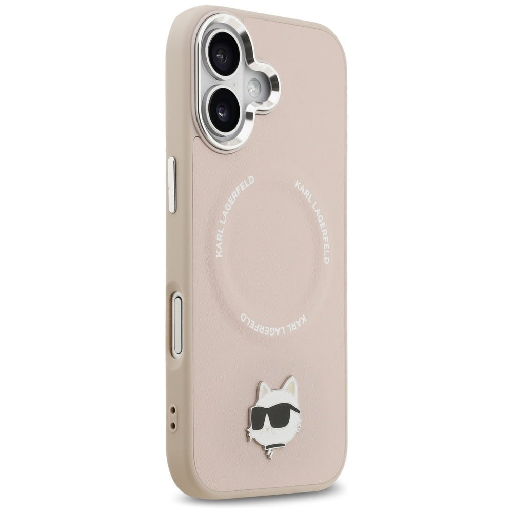 Karl Lagerfeld Choupette Pin MagSafe Case til iPhone 17 - Pink