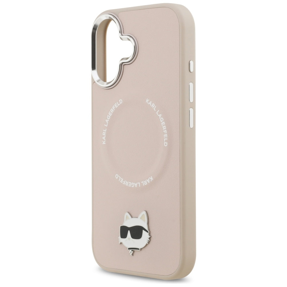 Karl Lagerfeld Choupette Pin MagSafe Case til iPhone 17 - Pink