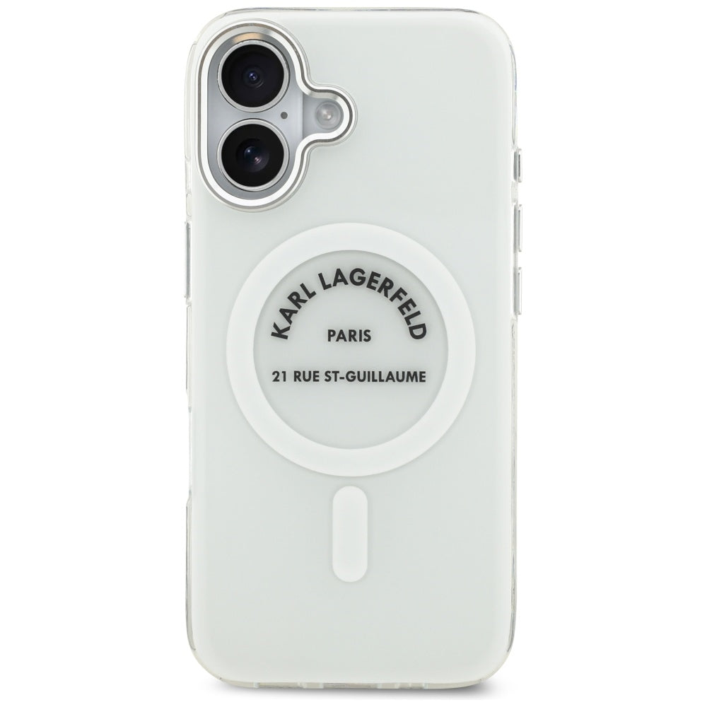 Karl Lagerfeld IML Karl RSG Logo MagSafe Case til iPhone 17 - Gennemsigtig