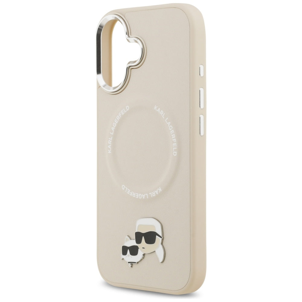 Karl Lagerfeld Karl & Choupette Pins MagSafe Case til iPhone 17 - Beige