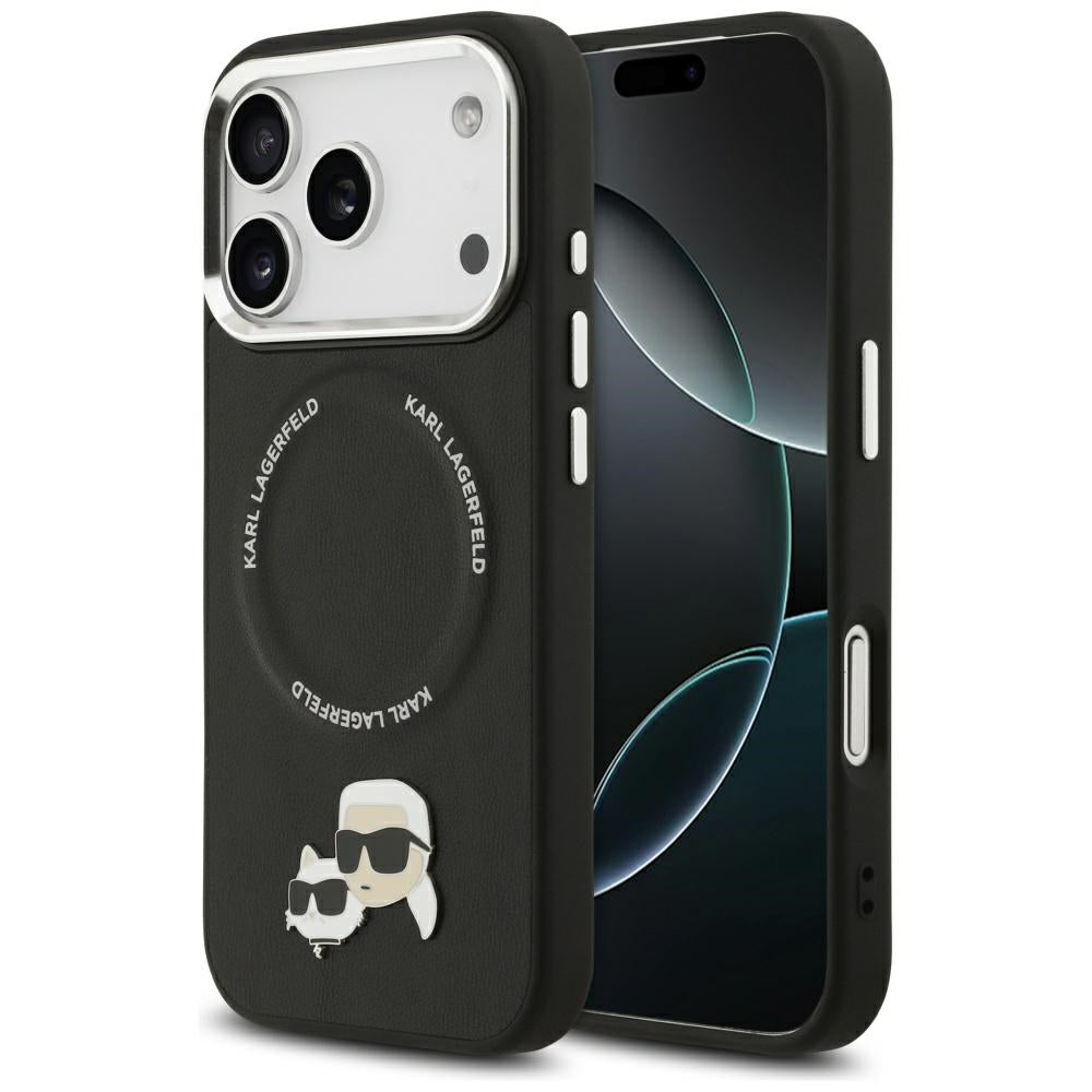 Karl Lagerfeld Karl & Choupette Pins MagSafe Case til iPhone 17 Pro - sort